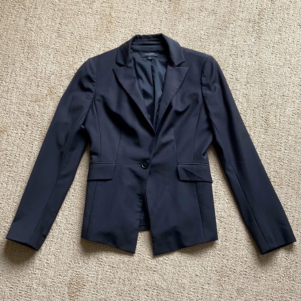 Ann Taylor Black fitted blazer